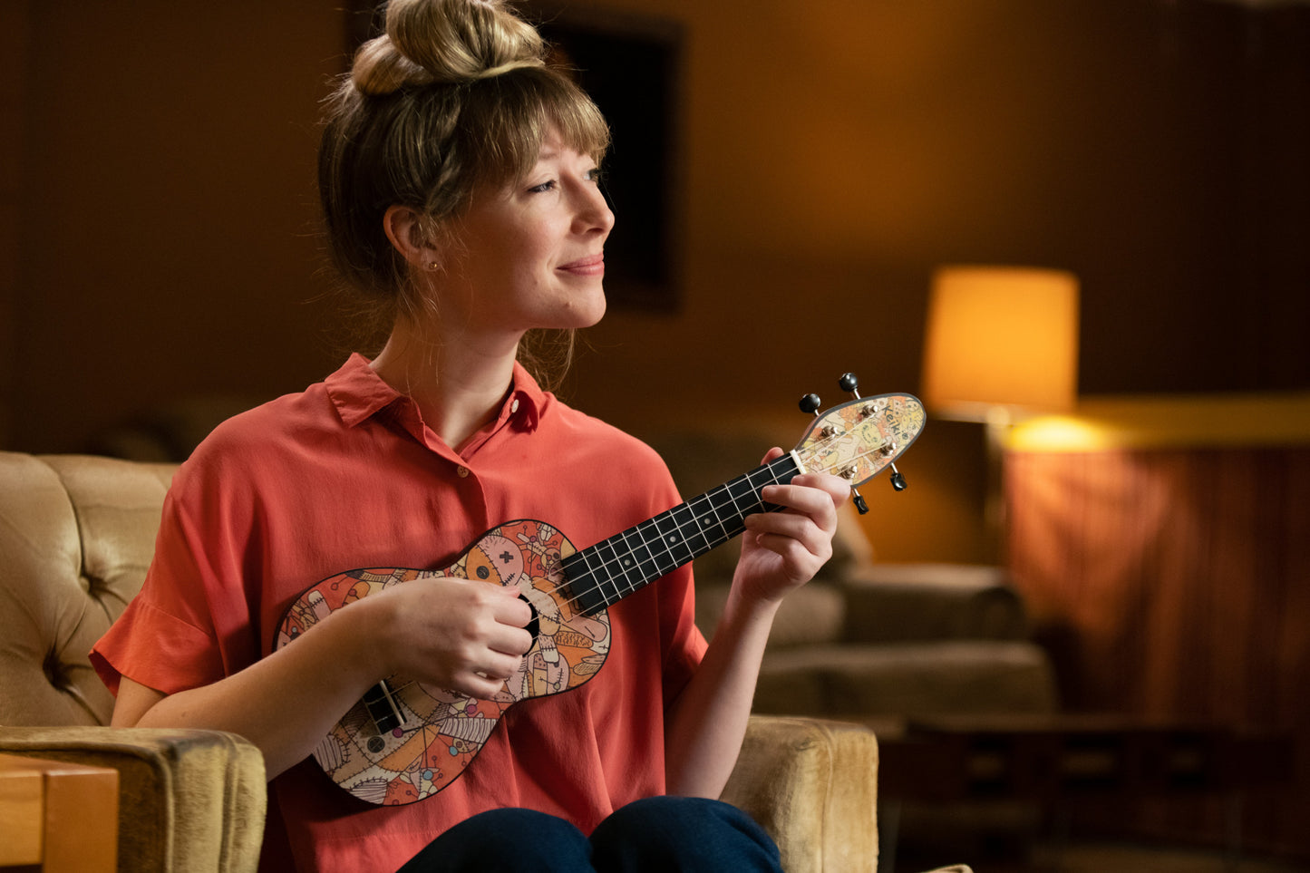 KEIKI K2 Serie Sopran Ukulele Set - Agathis / ABS Voodoo Puppet