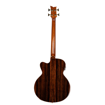 ORTEGA The Private Room Medium Scale Acoustic Bass 4 String - Spruce / Striped Ebony Natural + Bag