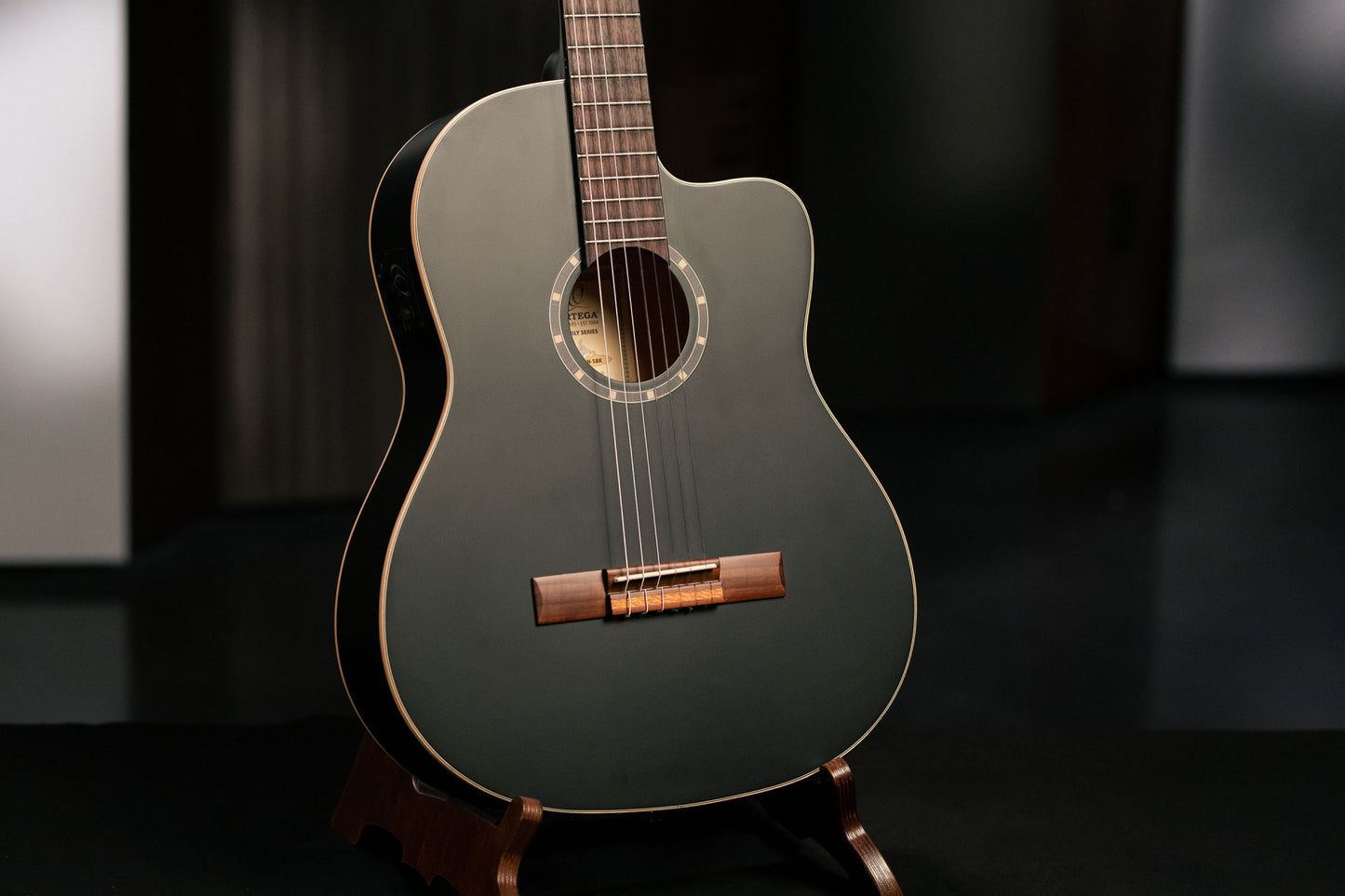 ORTEGA Family Series 4/4 Classical Slim Neck Guitar 6 String - Spruce / Mahogany Satin Black + Gig Bag