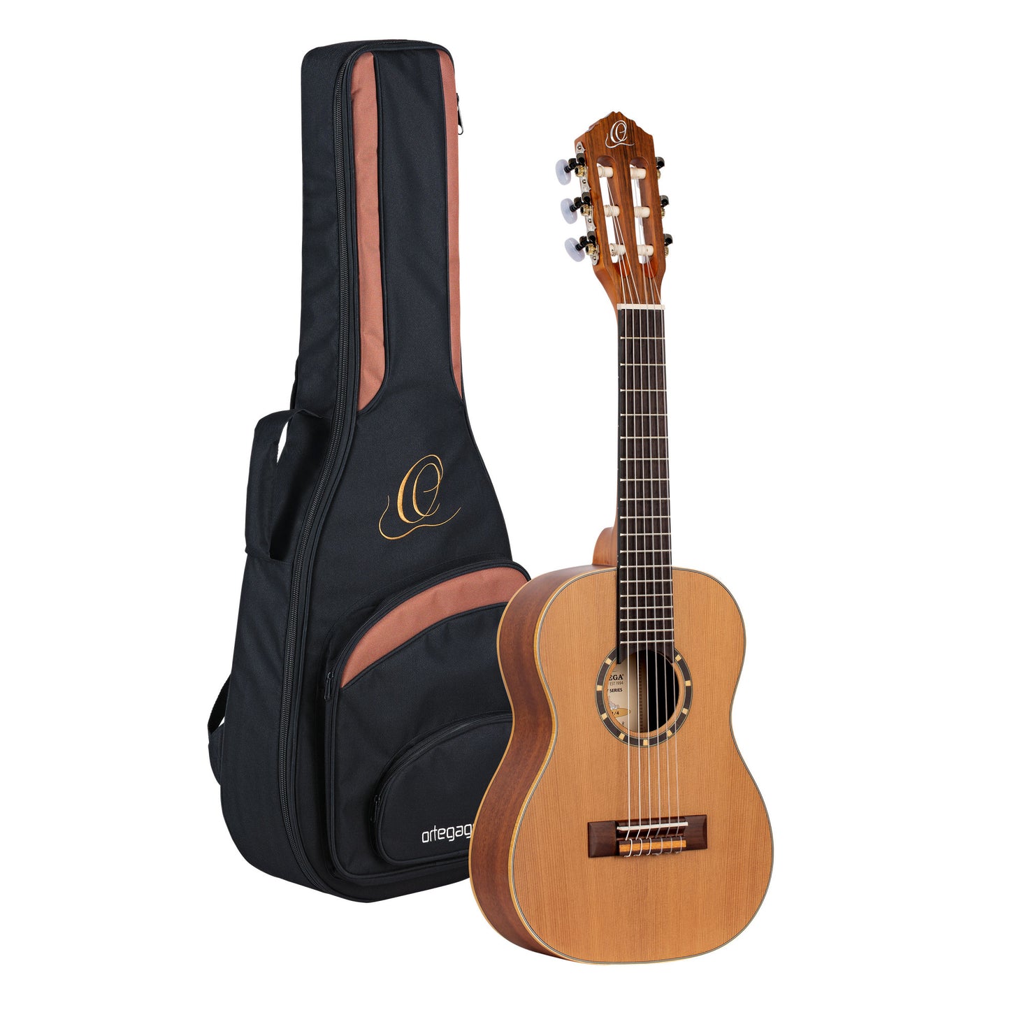 ORTEGA Family Series 1/4 Konzertgitarre 6 String - Zeder / Mahagoni Natur + Bag