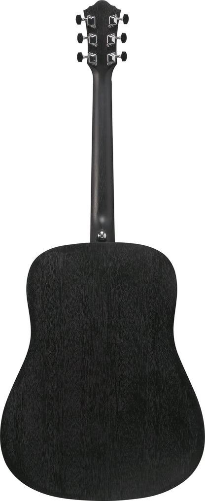 IBANEZ Jampack Akustikgitarren-Set 6-String - Weathered Black Open Pore + Gigbag, Gurt, Stimmgerät & Plektren