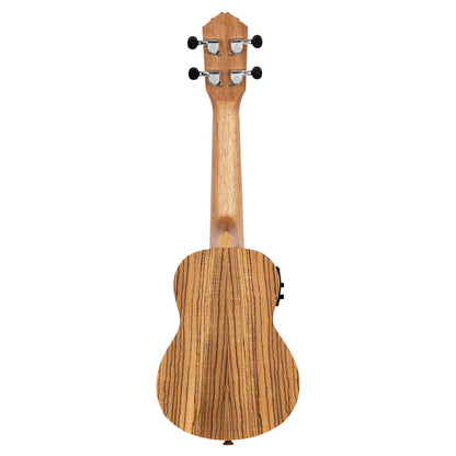 ORTEGA Timber Serie Sopran Preamp Ukulele 4 String - Zebrawood Natural + Bag