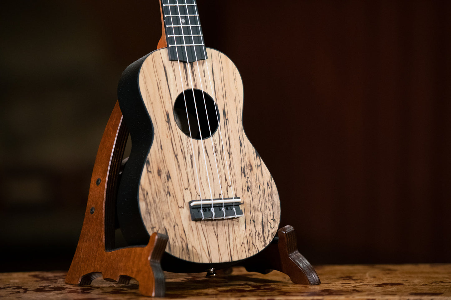 KEIKI K3 Series Ukulele Set "spalted maple" - inkl. Gymbag/H-Tuner/5 Picks/Gurt