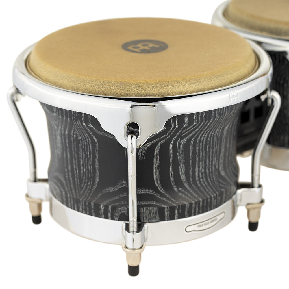 MEINL Percussion Woodcraft Serie Wood Bongo 7" Macho / 8 1/2" Hembra - Vintage Black/Chrom HW