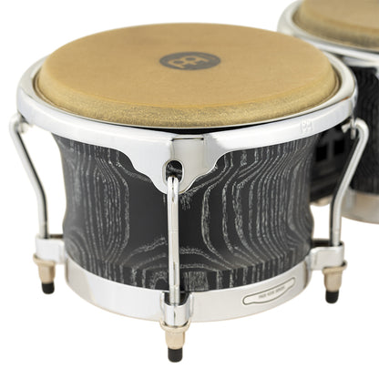 MEINL Percussion Woodcraft Serie Wood Bongo 7" Macho / 8 1/2" Hembra - Vintage Black/Chrom HW