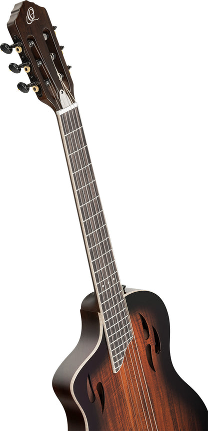 ORTEGA TourPlayer DeLuxe Nylon String Guitar 6-String Lefty - Acacia Burst + Gig Bag