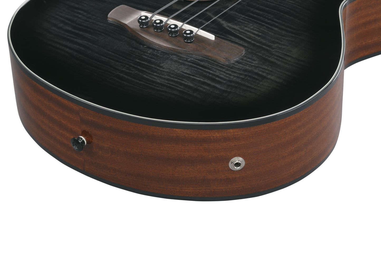 IBANEZ AEGB Acoustic Bass 4-String - Transparent Black Sunburst, Natural High Gloss Back & Sides