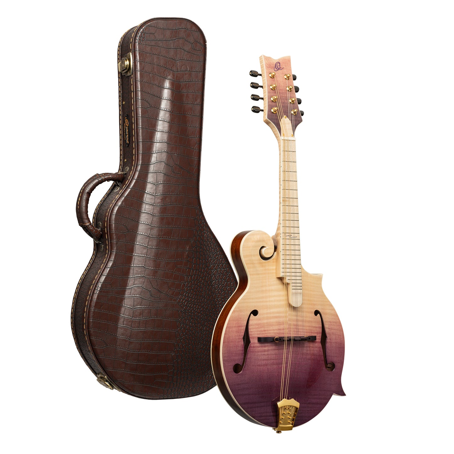 ORTEGA Americana Series F-Style Mandoline + Croco Leder Koffer