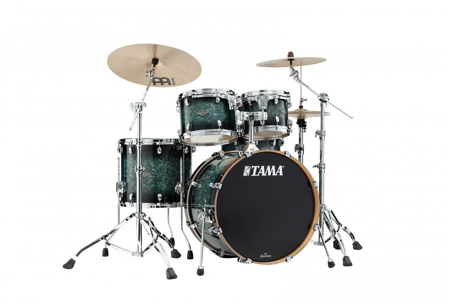 TAMA Starclassic Performer Shell Kit 4 teilig - Molten Steel Blue Burst/Chrom HW