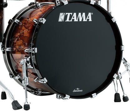 TAMA Starclassic Walnut/Birch Lacquer Bass Drum 22" x 16" - Molten Brown Burst/Chrom HW/mit Tom Halter
