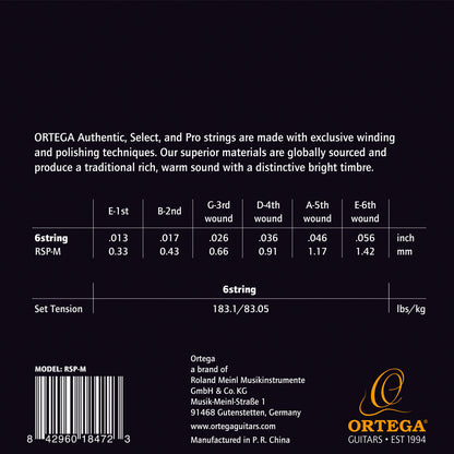 ORTEGA Custom Made Strings Pro Resonator Guitar String Set