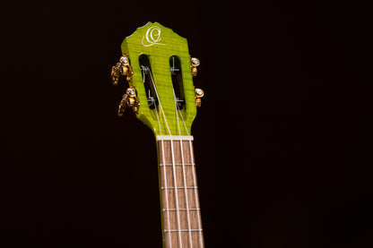 ORTEGA Prism Serie Tenor Ukulele 4 String - Flamed Maple Ivy Fade + Bag