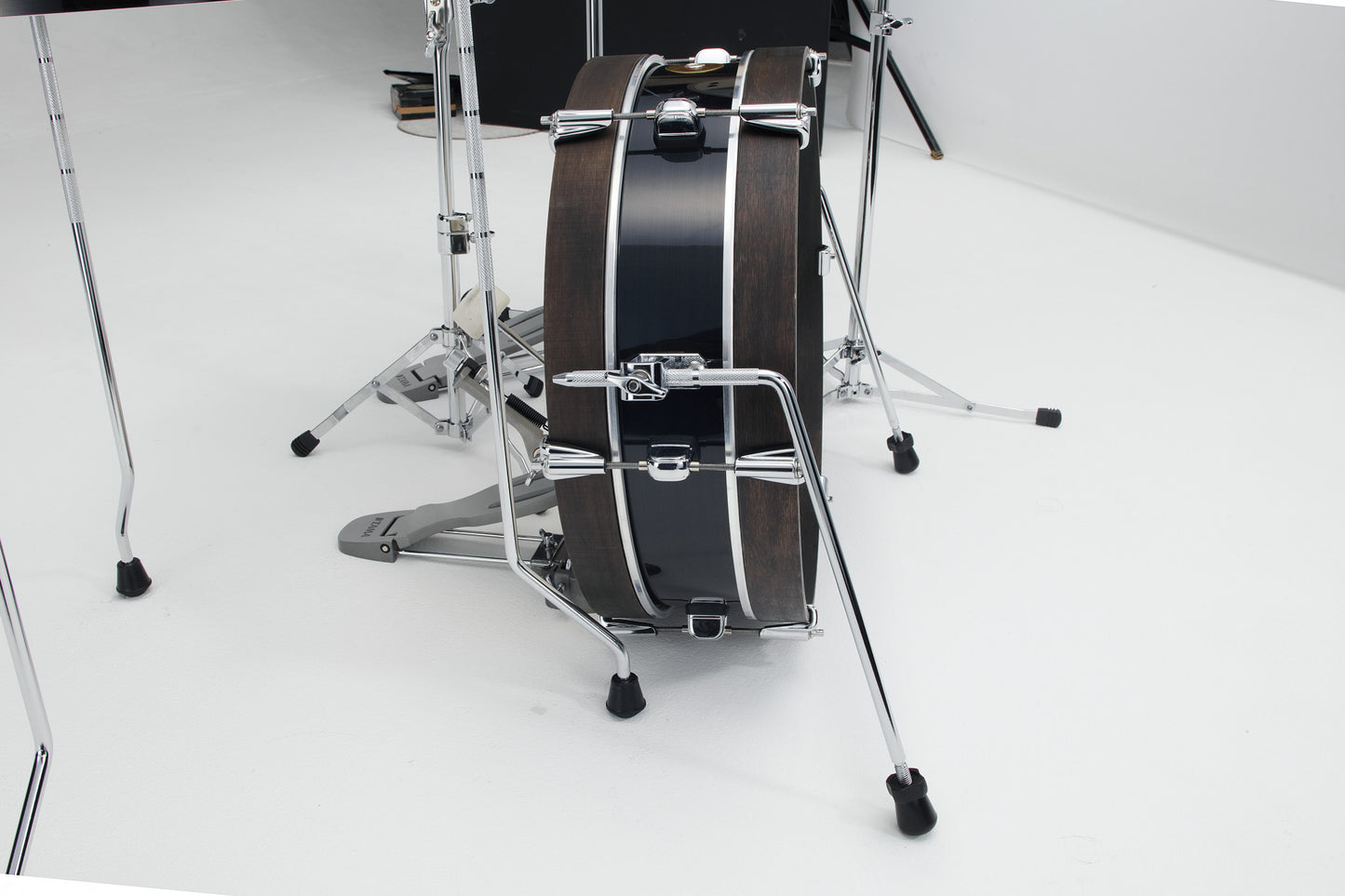 TAMA Club-Jam Pancake Bass Drum 18" x 4"- Hairline Black/Chrome HW