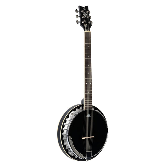 ORTEGA Raven Serie Banjo 6 String - Mahogany Black + Bag