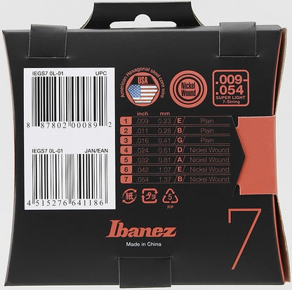 IBANEZ Saiten Set für 7 String E-Gitarre - Super Light