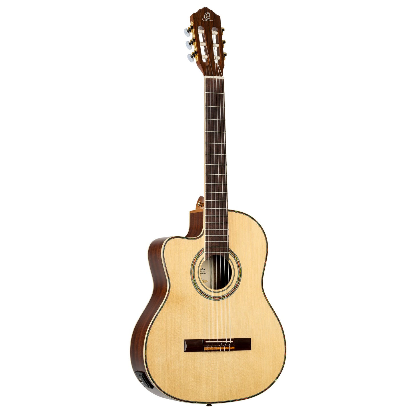 ORTEGA Family Series Pro 4/4 Konzertgitarre 6 String Lefty - Massive Fichte / Mahagoni Natur + Bag