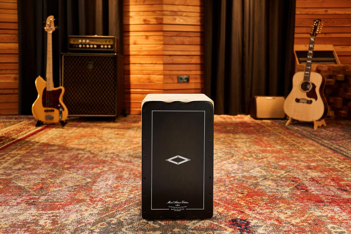 MEINL Percussion Artisan Edition Pickup Cajon - Dark Olive Burst