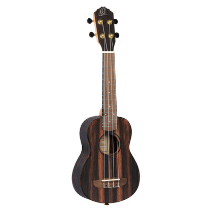 ORTEGA Timber Serie Sopran Ukulele 4 String - Ebony Natural + Bag