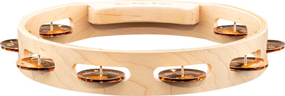 MEINL Percussion Artisan Edition Series Single-Row Wood Tambourine - 10"