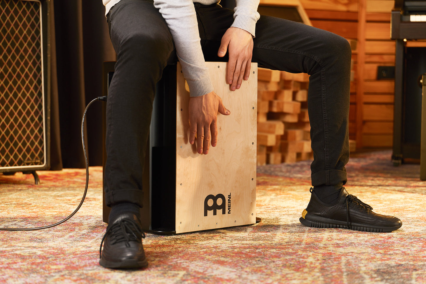 MEINL Percussion Bass Series Pickup Vertical Subwoofer Cajon - Baltic Birch
