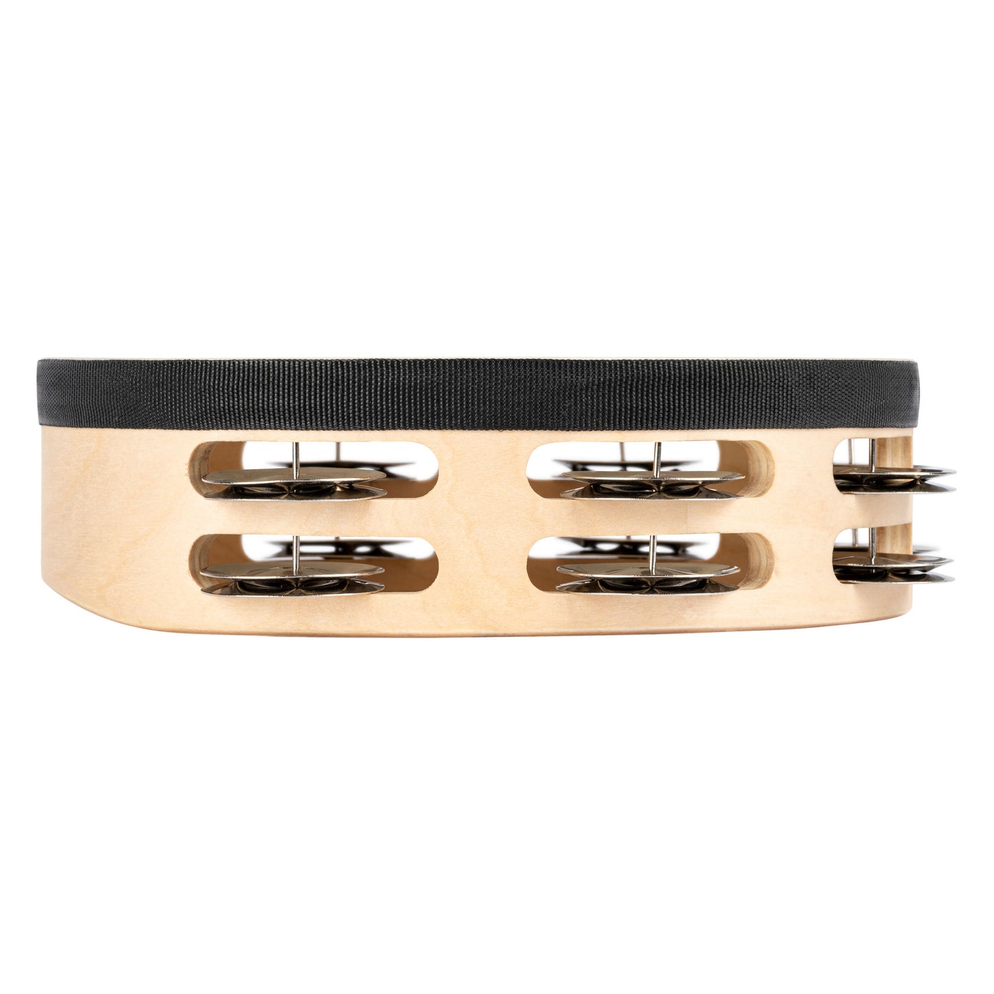 NINO Percussion Double Row Headed Wood Tambourine - 8” Natural