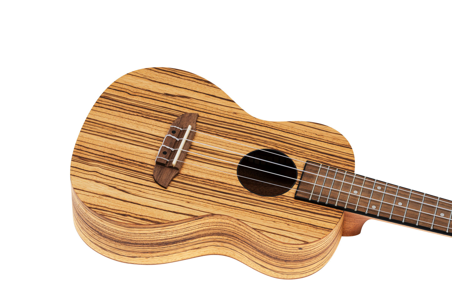 ORTEGA Timber Series Concert Ukulele 4 String - Zebrawood Natural + Bag