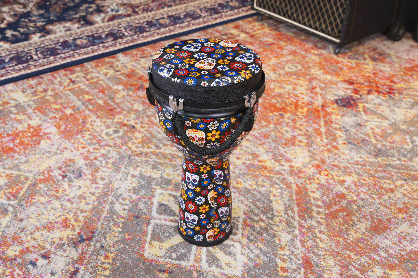 MEINL Percussion Jumbo Djembe Synthetic Head 10" - Day Of The Dead
