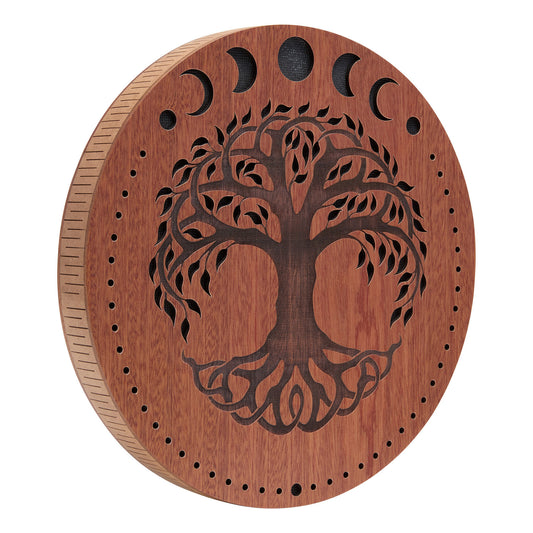 MEINL Sonic Energy 12" Rain Disk, Stream Sound, Moon Phases & Tree of Life Carving