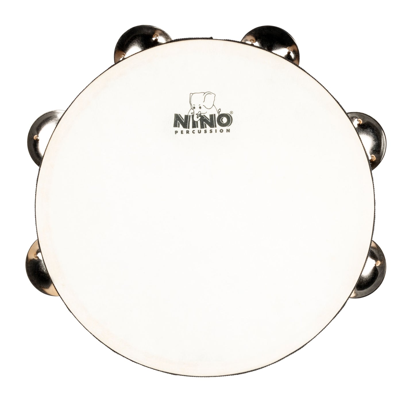 NINO Percussion Tamburin mit Kunststofffell - 8” einreihig