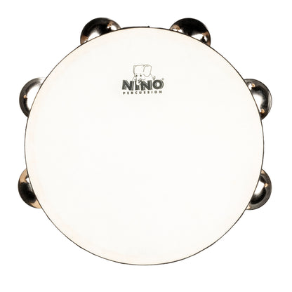 NINO Percussion Tamburin mit Kunststofffell - 8” einreihig