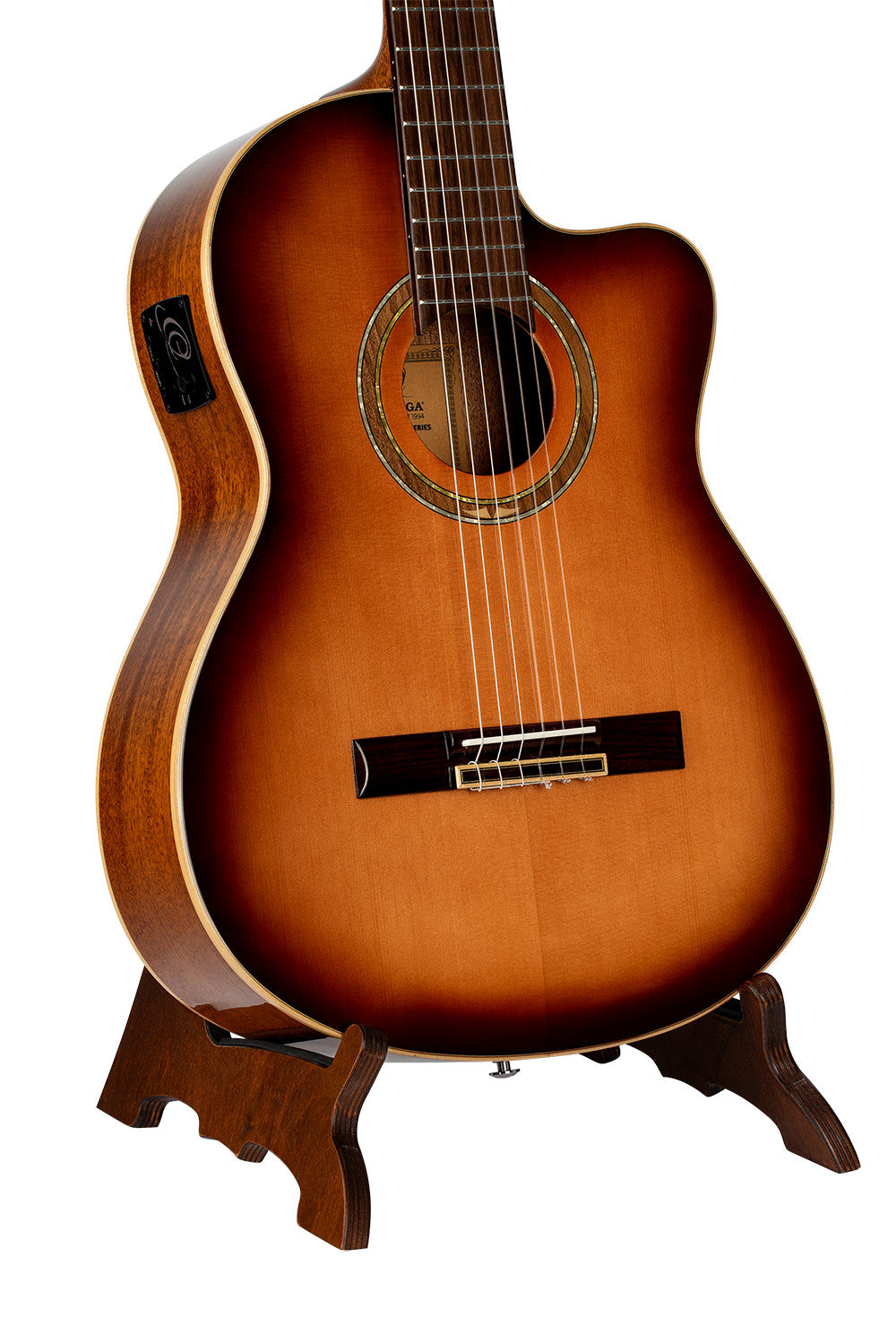ORTEGA Wood-Guitar-Stand - Dark Brown