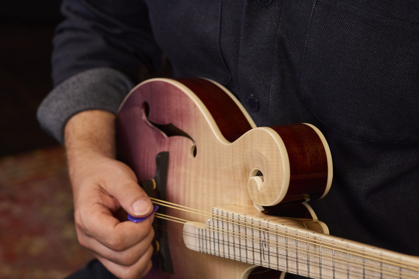 ORTEGA Americana Series F-Style Mandoline + Croco Leder Koffer