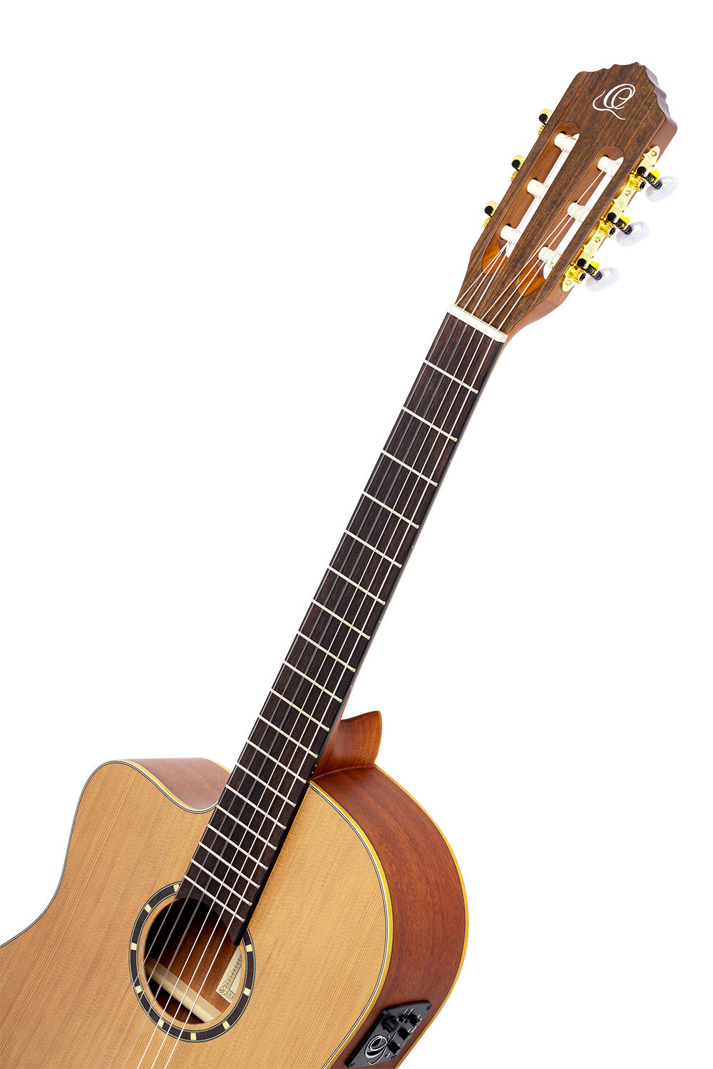 ORTEGA Family Series Pro 4/4 Slim Neck Konzertgitarre 6 String Lefty - Massive Zeder / Mahagoni Natur + Bag