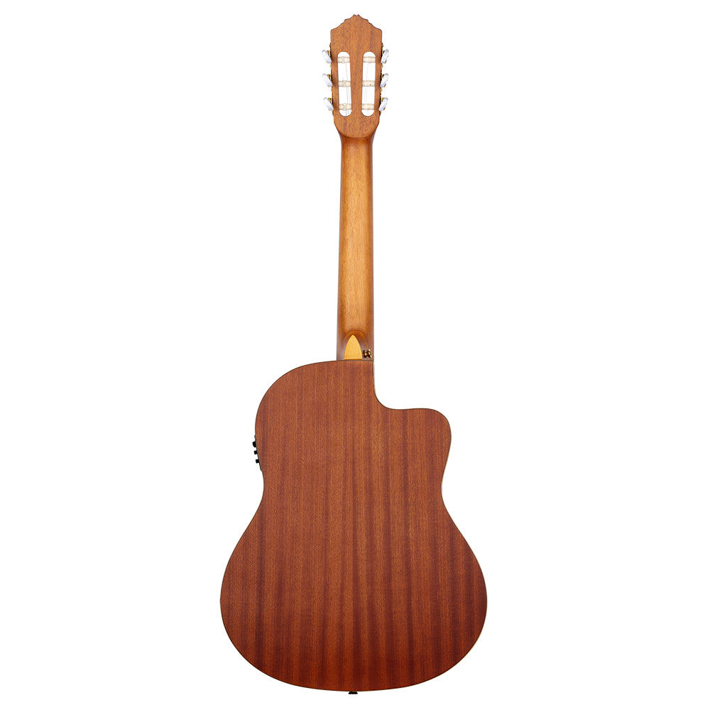 ORTEGA Family Series Pro 4/4 Slim Neck Konzertgitarre 6 String Lefty - Massive Zeder / Mahagoni Natur + Bag