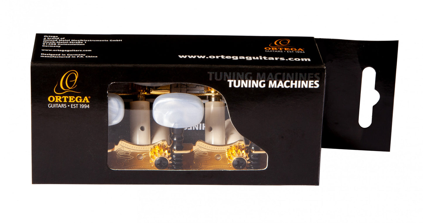 ORTEGA Family Series Pro Guitar Tuning Machines - Gold/White