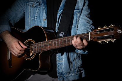 ORTEGA Echtledergitarrengurt - Black Hole