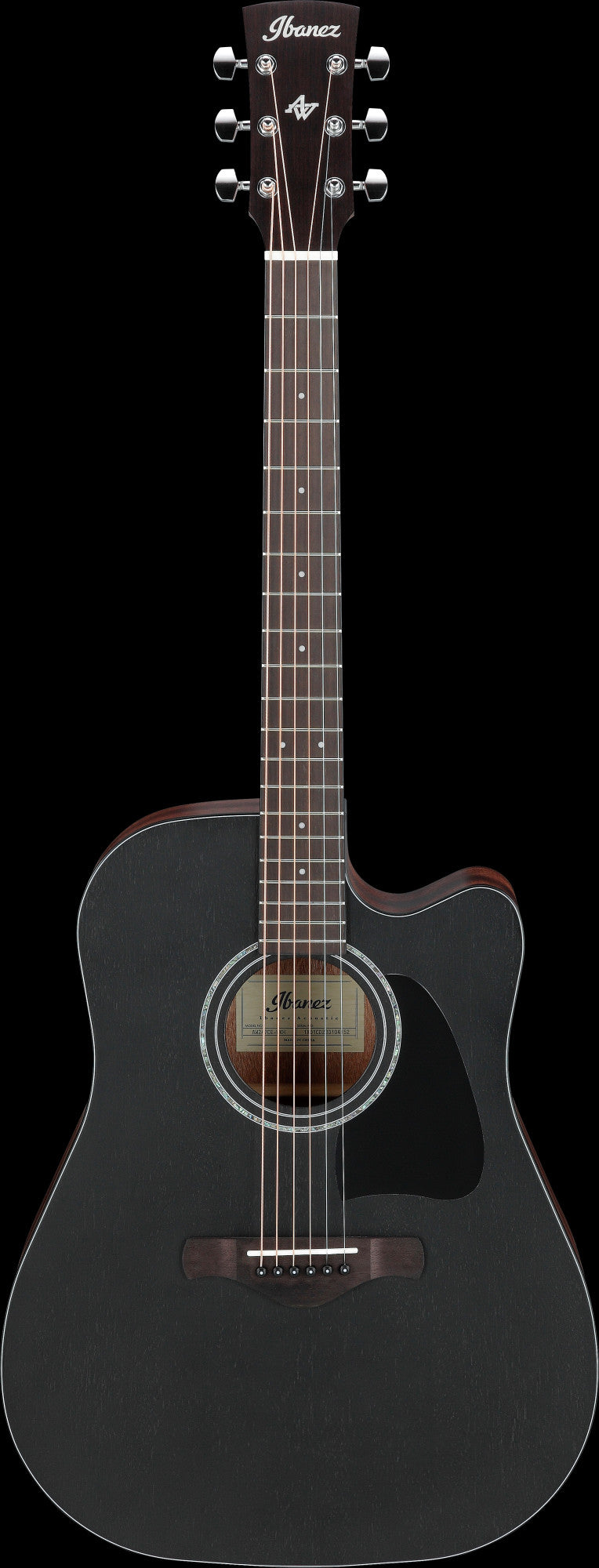 IBANEZ Artwood AW Acoustic Guitar 6-String - Weathered Black Open Pore