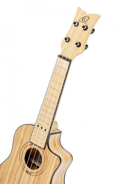 ORTEGA Bamboo Series Soprano Ukulele 4 String - Solid Bamboo Natural + Bag
