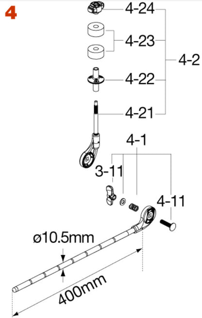 TAMA upper Rod with Tilter for HC43BWN