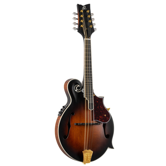 ORTEGA F-Style Serie Mandolin 8 String - Solid Spruce / Solid Flamed Antique Violin Oil + Bag