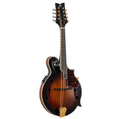 ORTEGA F-Style Serie Mandolin 8 String - Solid Spruce / Solid Flamed Antique Violin Oil + Bag