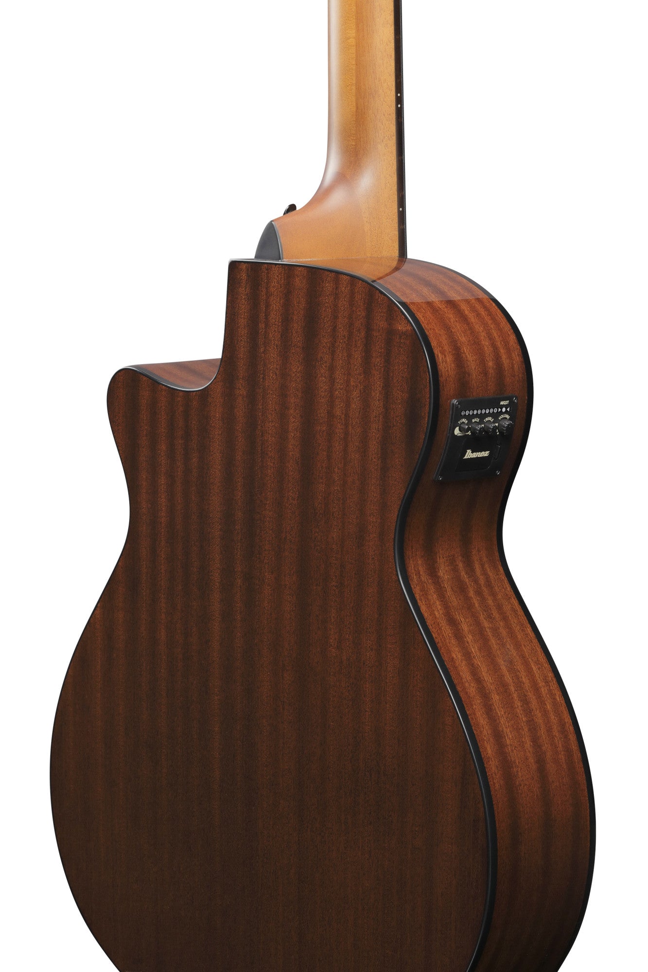 IBANEZ AEGB Acoustic Bass 4-String - Transparent Black Sunburst, Natural High Gloss Back & Sides
