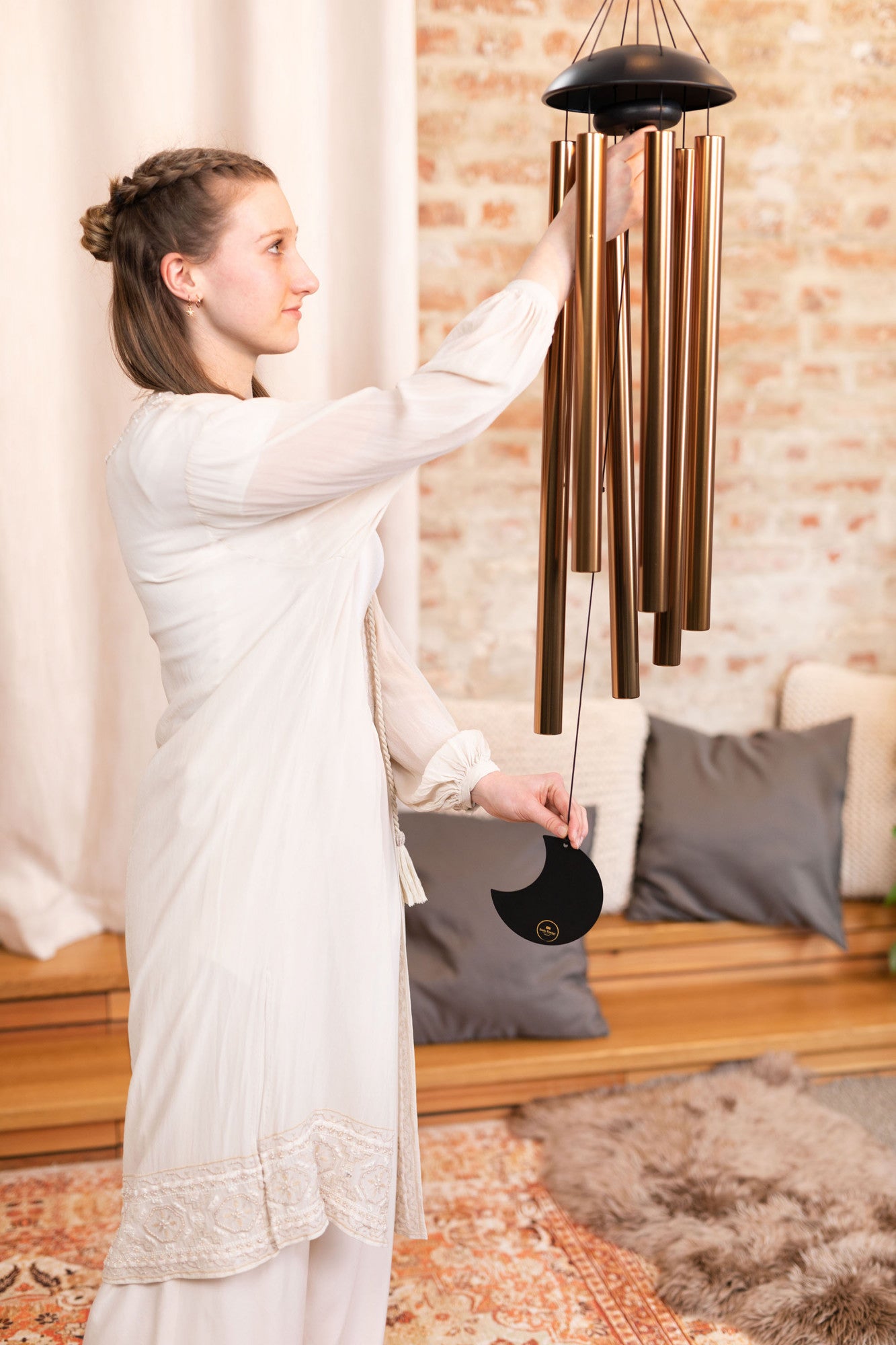 MEINL Sonic Energy Moon Meditation Chime 44"/110 cm - 432 Hz - Round Arch/Bronze
