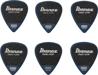 IBANEZ Grip Wizard Series Sand Grip Flat Pick - 6er Pack