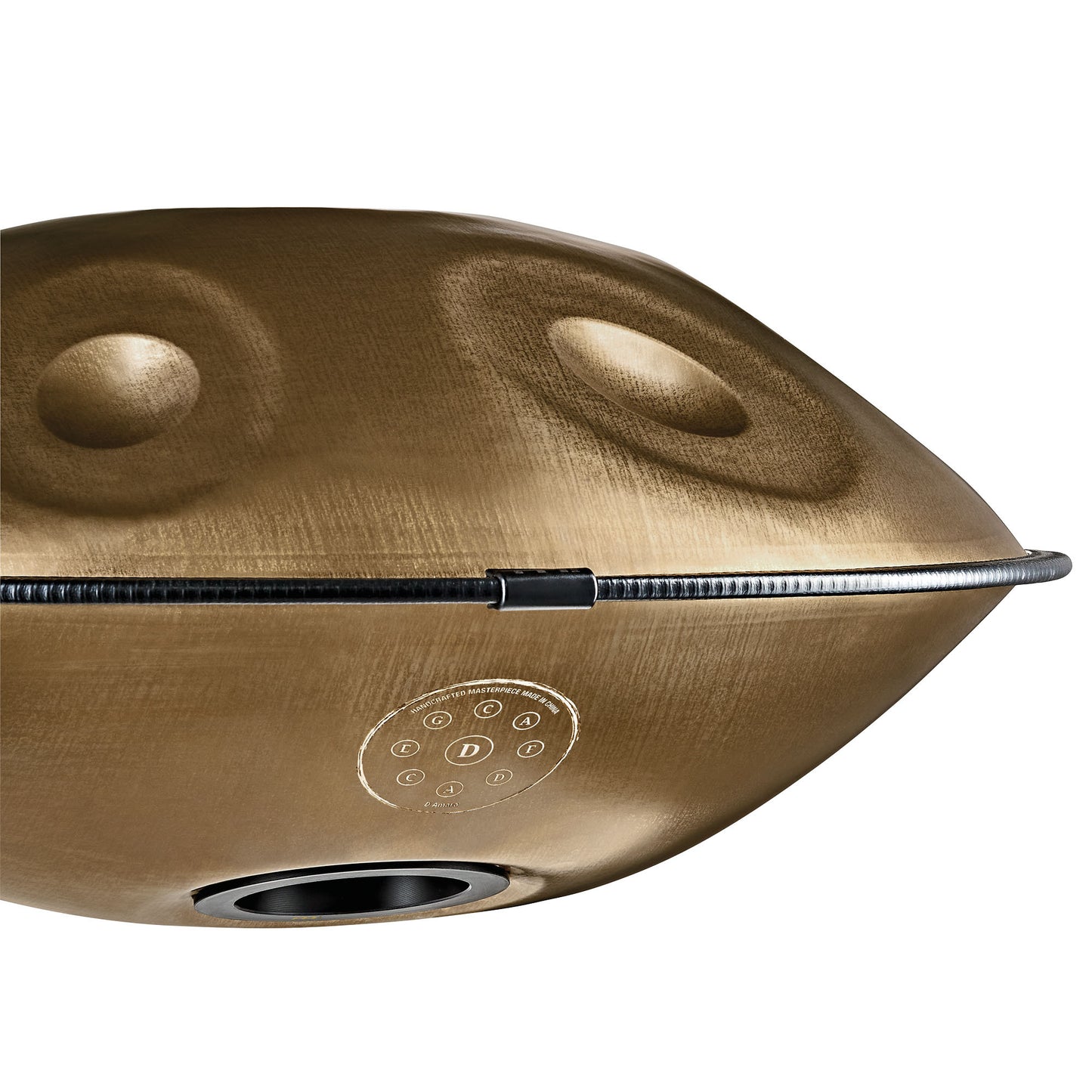 MEINL Sonic Energy Sensory Handpan Stainless Steel D Amara 9 Notes 440 Hz - Vintage Gold