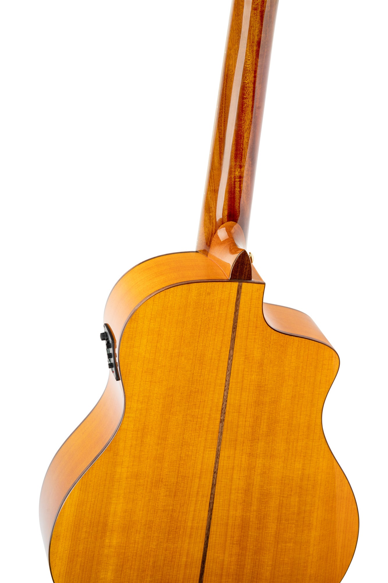 ORTEGA Family Series Pro 4/4 Konzertgitarre 6 String Lefty - Massive Fichte / Cypress Gloss Stain Yellow + Bag