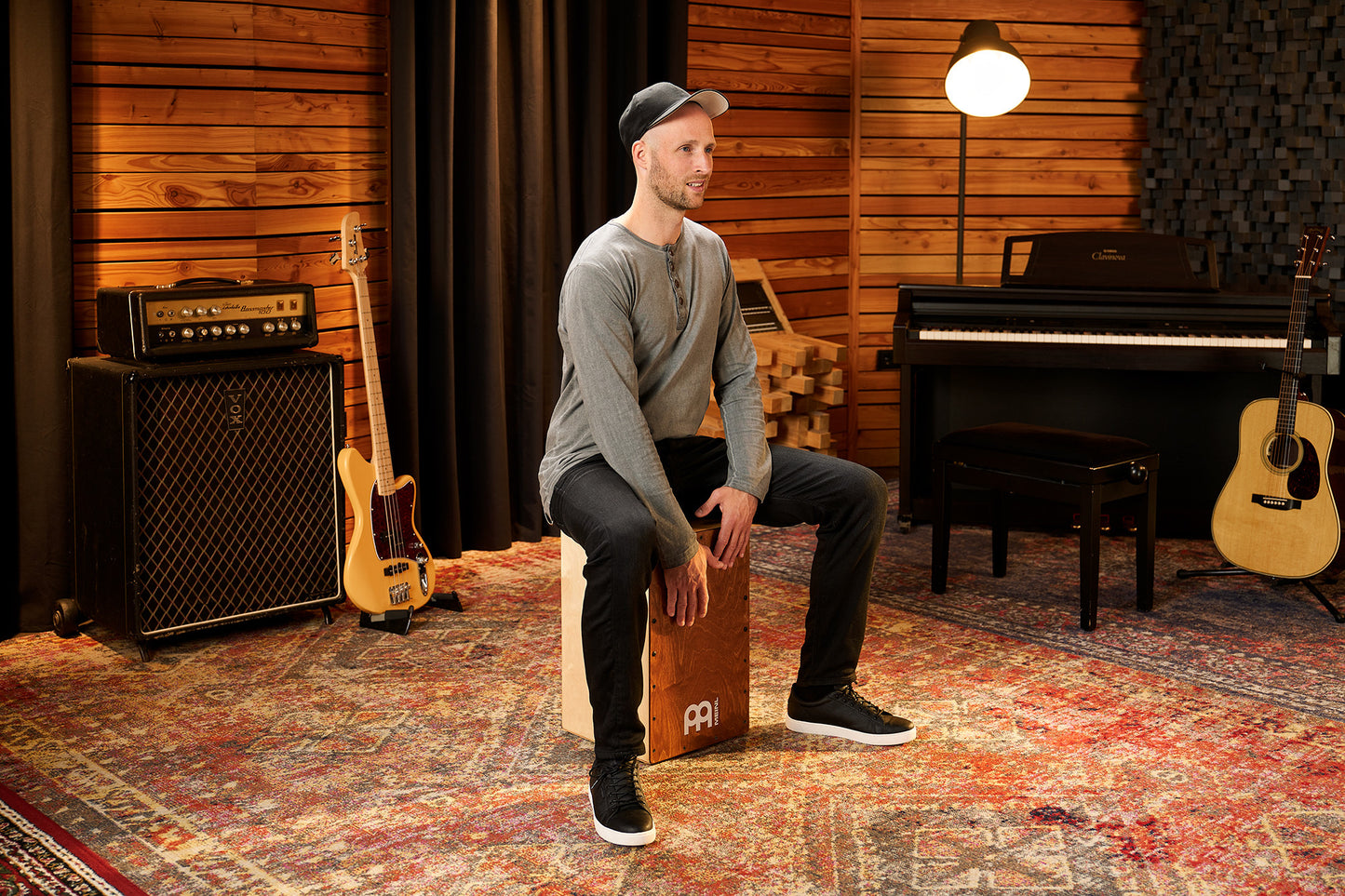 MEINL Percussion Snarecraft Series Snare Cajon 100 - Almond Birch