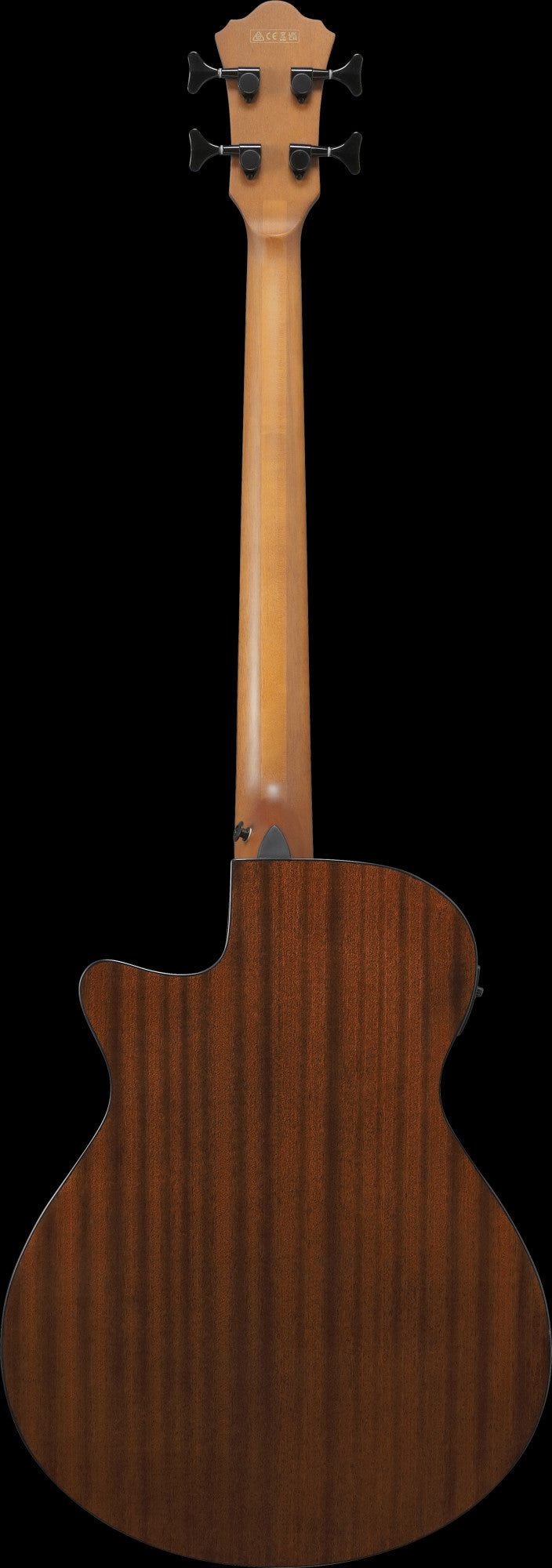 IBANEZ AEGB Acoustic Bass 4-String - Transparent Black Sunburst, Natural High Gloss Back & Sides