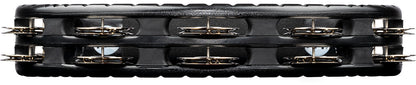 MEINL Percussion Traditional ABS Series Hand Held Molded ABS Tambourine - Black/vernickelte Stahl Jingles