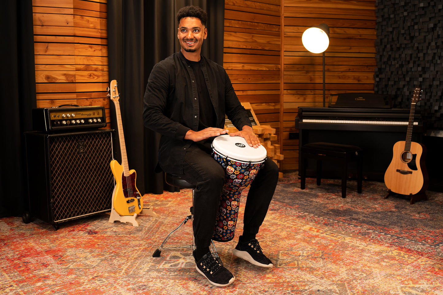 MEINL Percussion Alpine Series Djembe, Synthetic Head, Day Of The Dead - 12"
